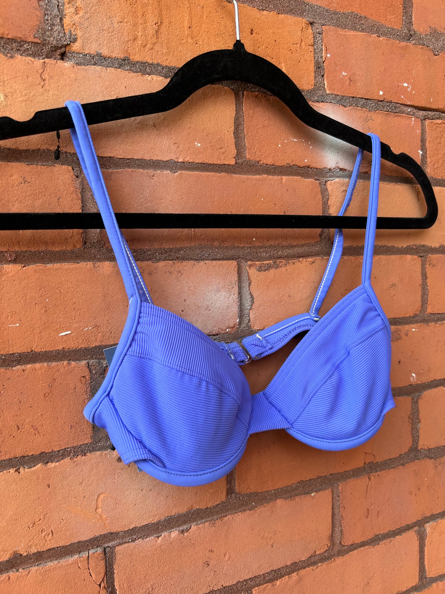 90’s Vintage Periwinkle Swim Bra / Size XXS
