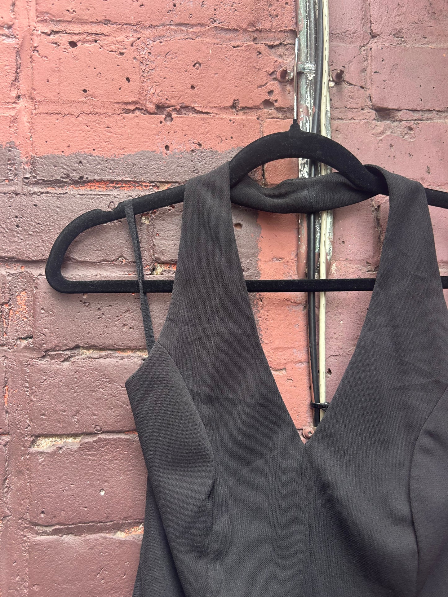 90’s Vintage Black Halter Top / Size M