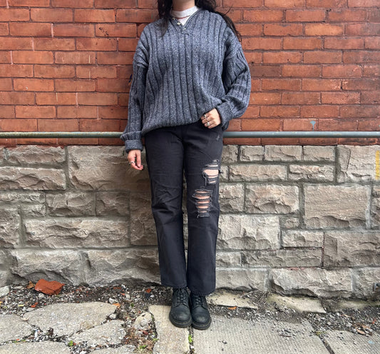 Y2K Vintage Dickies Distressed Faded Black Canvas Pants / 32 Waist