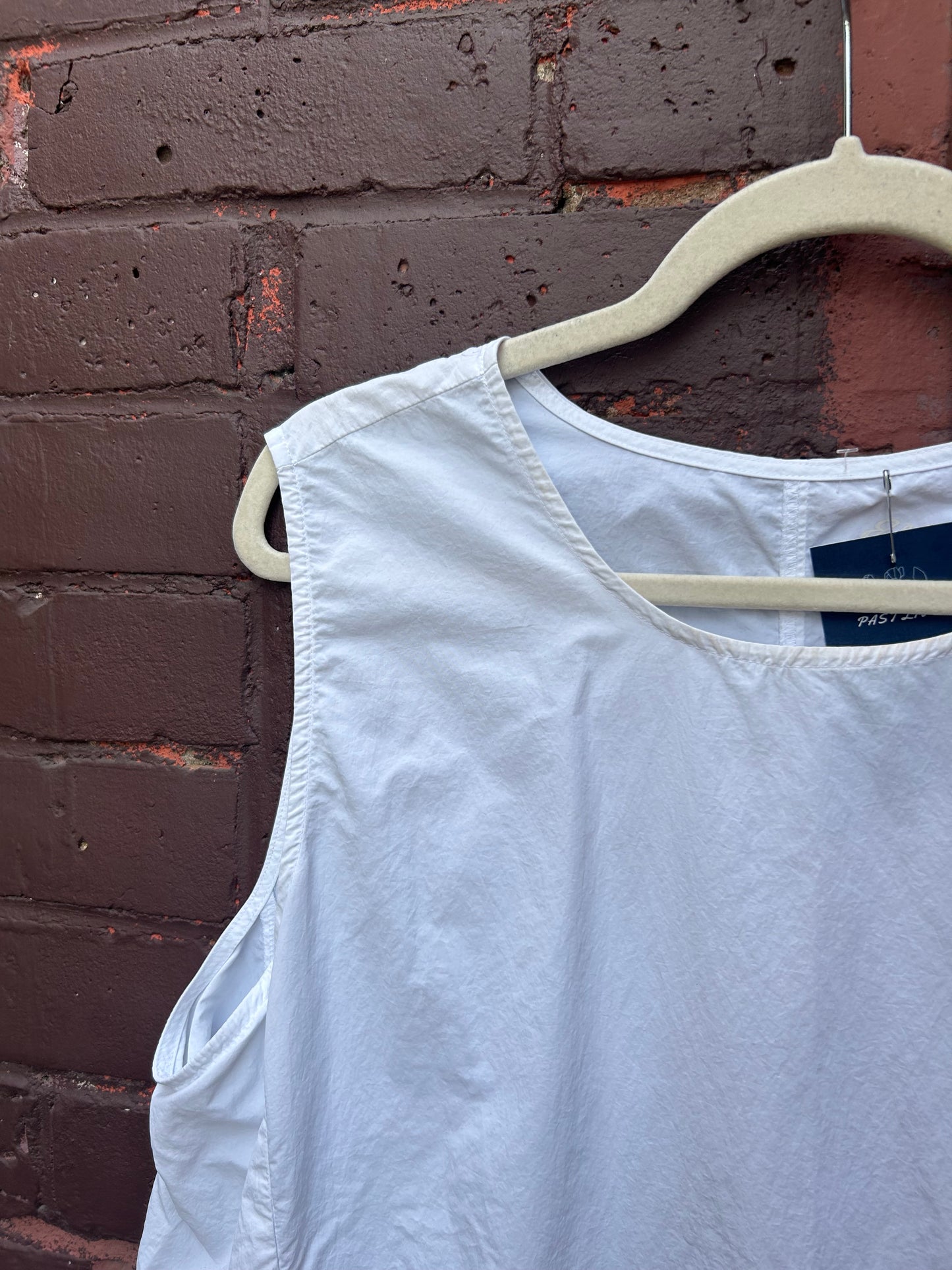 Y2K Vintage White Nylon Tech Wear Tank / Size XL