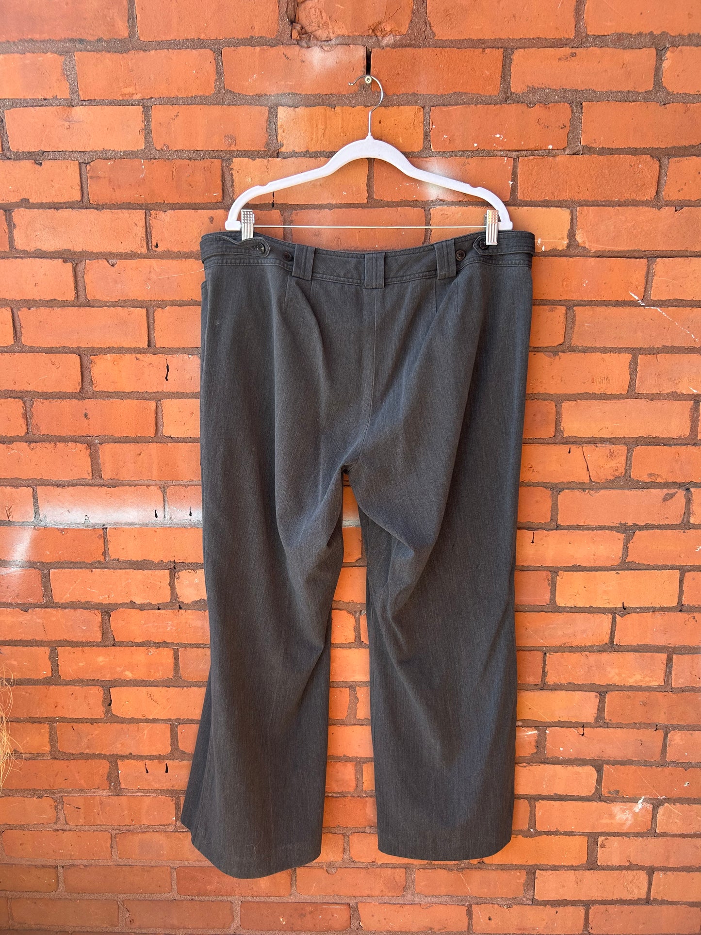 Y2K Vintage Grey Mid Rise Wide Leg Pants / 40-42 Waist