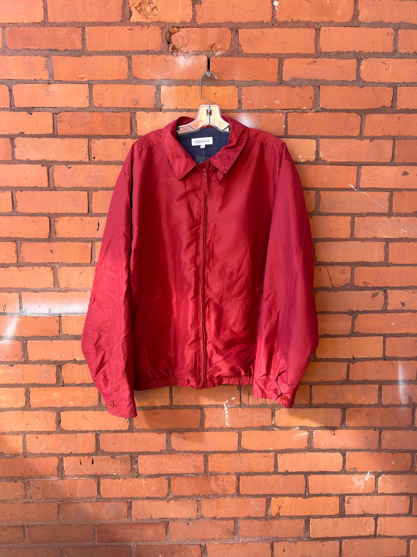 Y2K Vintage Rust Nylon Bomber Jacket / Size XXL