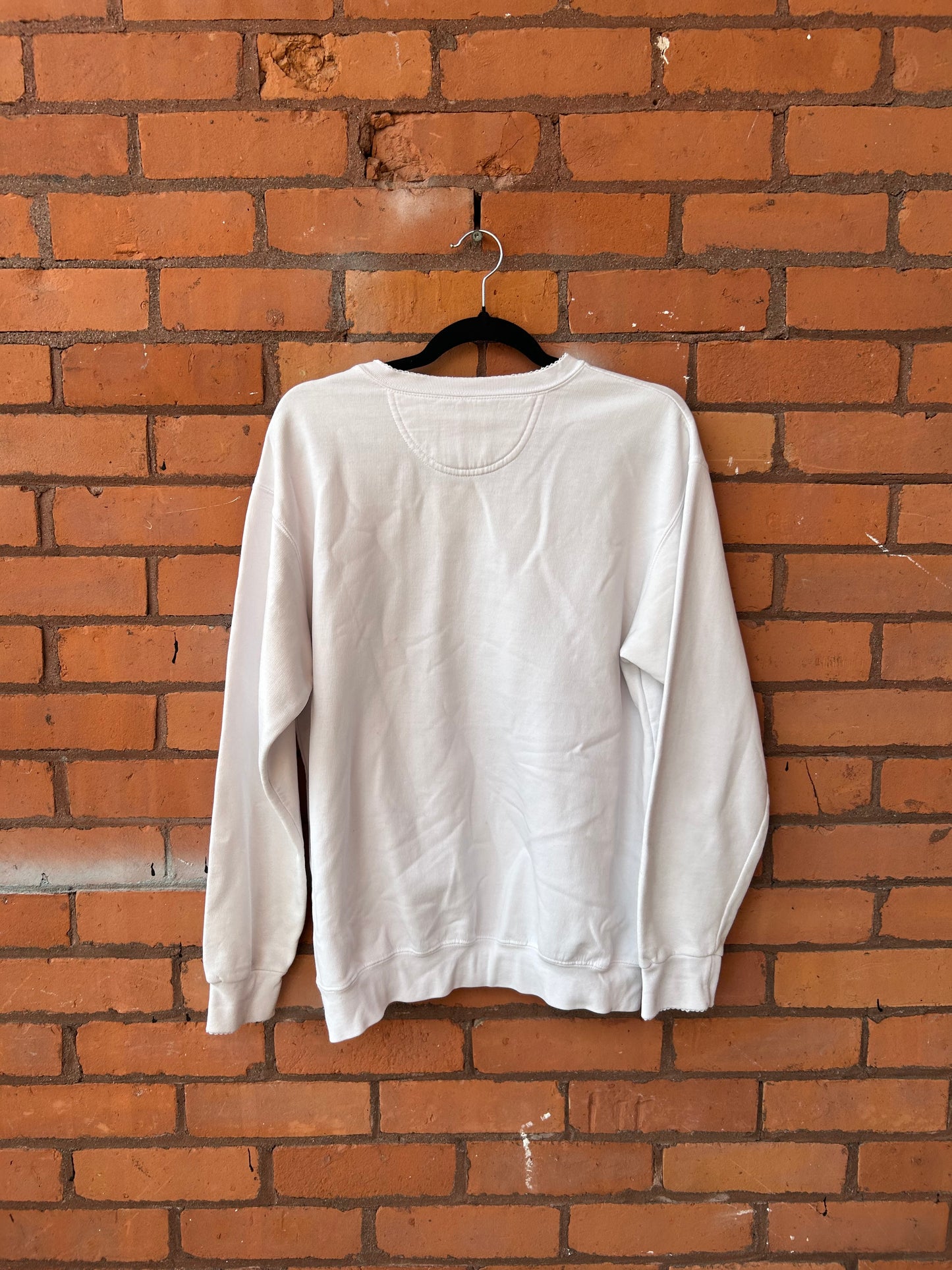 90’s Vintage White Wreath Crewneck / Size S