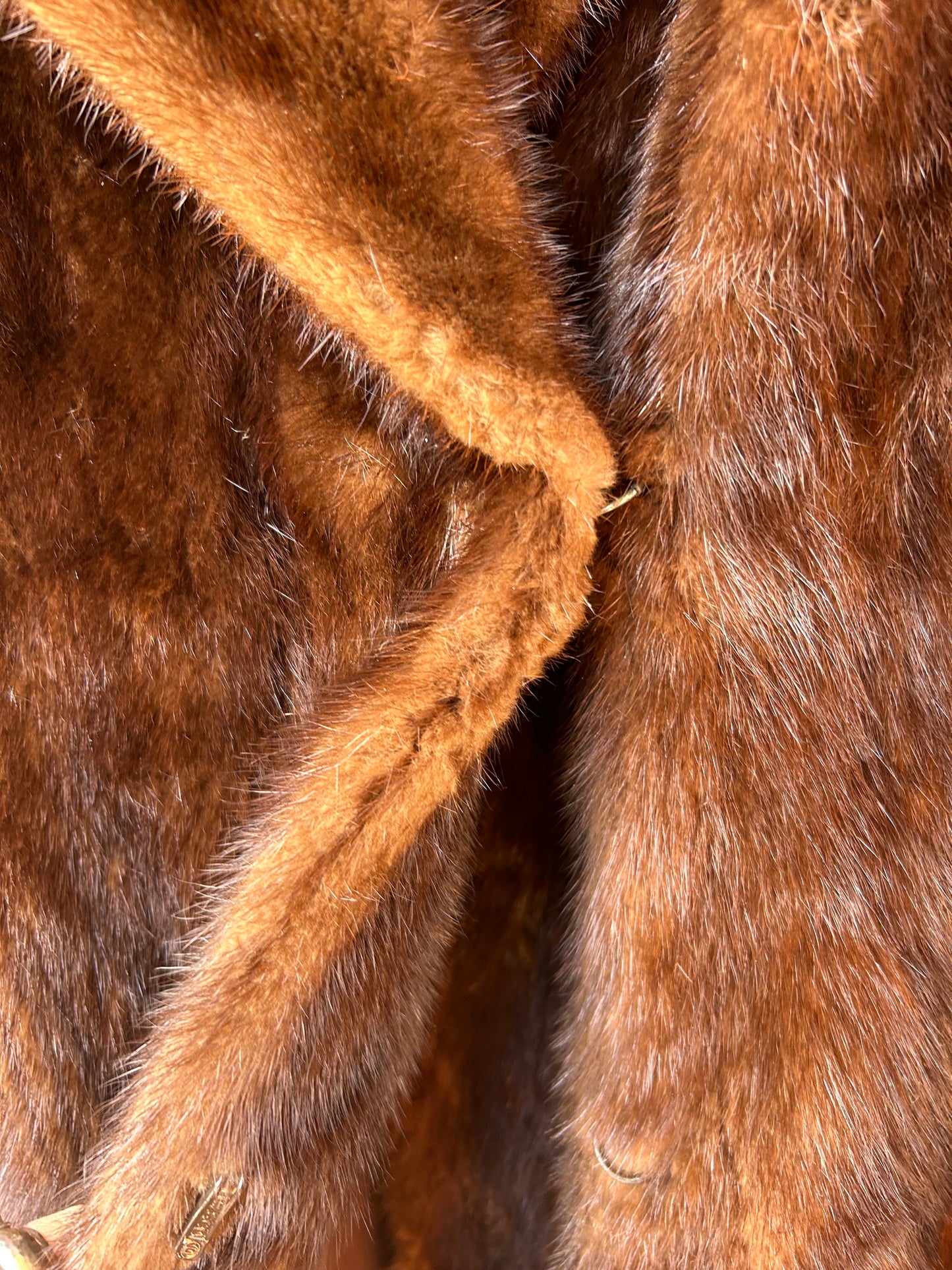 60’s Vintage Brown Fur Midi Coat / Size S-M