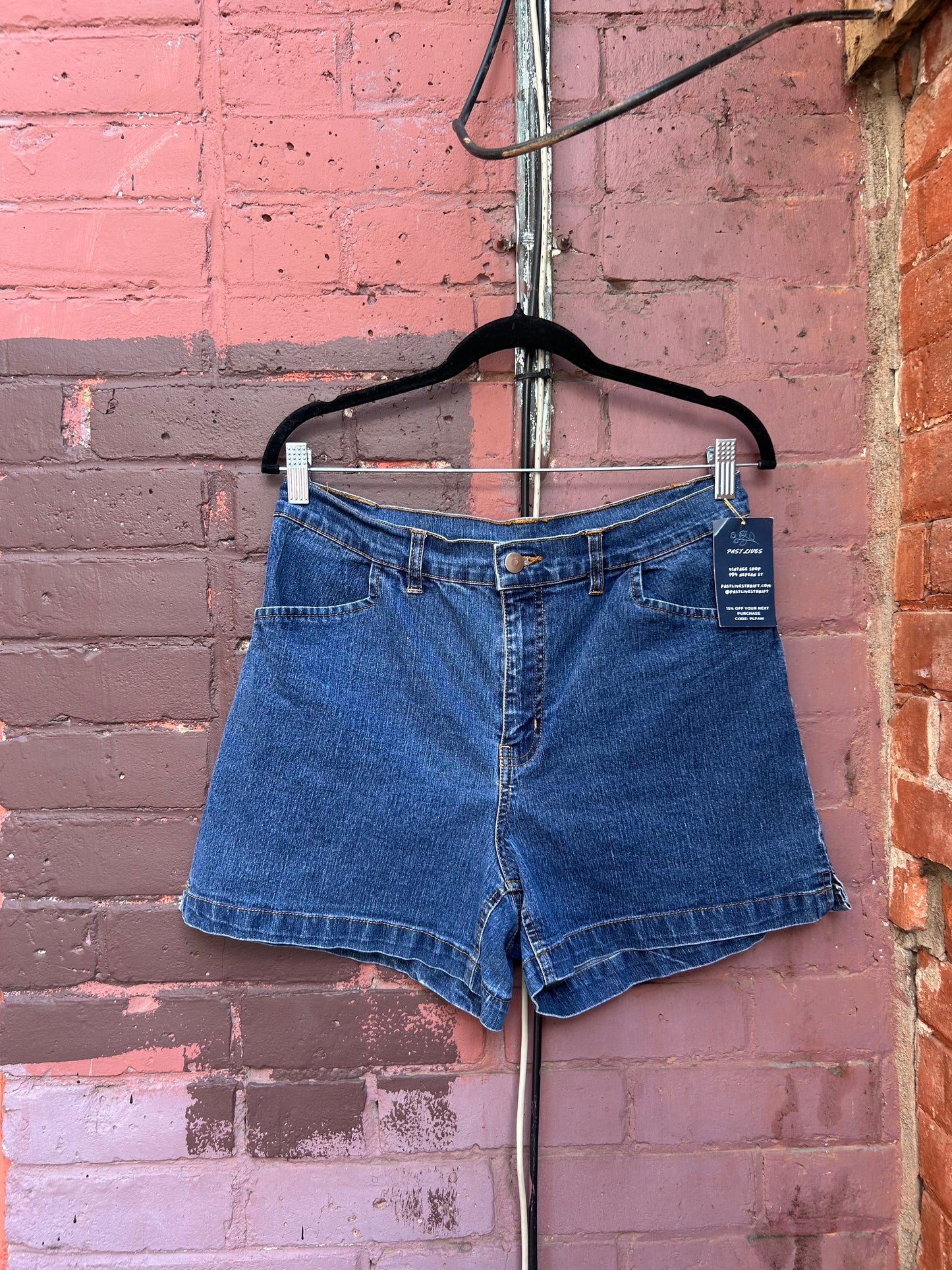 90’s Vintage Blue Denim Shorts / 30 Waist