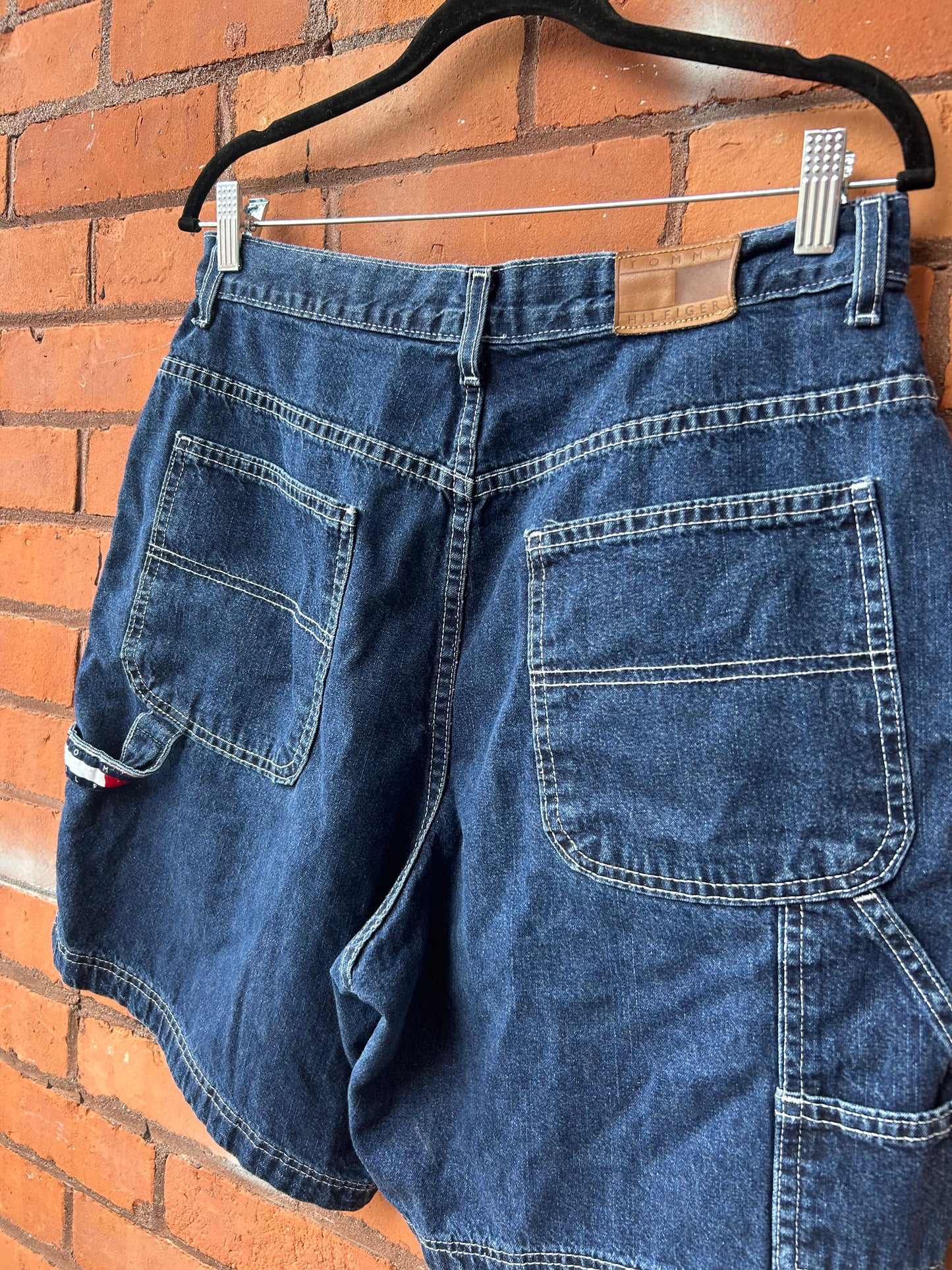 90's Vintage Tommy Hilfiger Denim Carpenter Shorts / 34 Waist