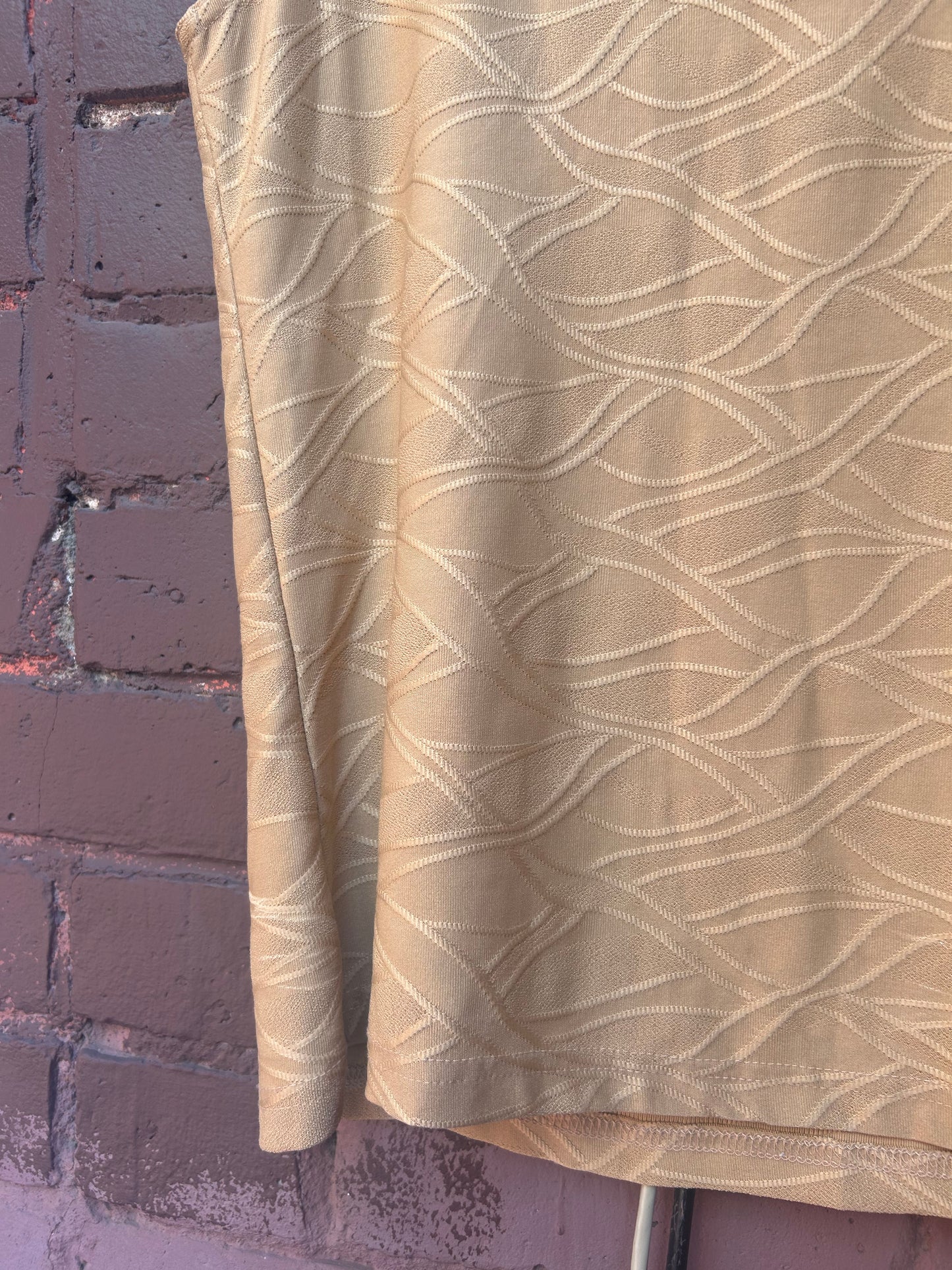 90's Vintage Beige High Neck Tank / Size M