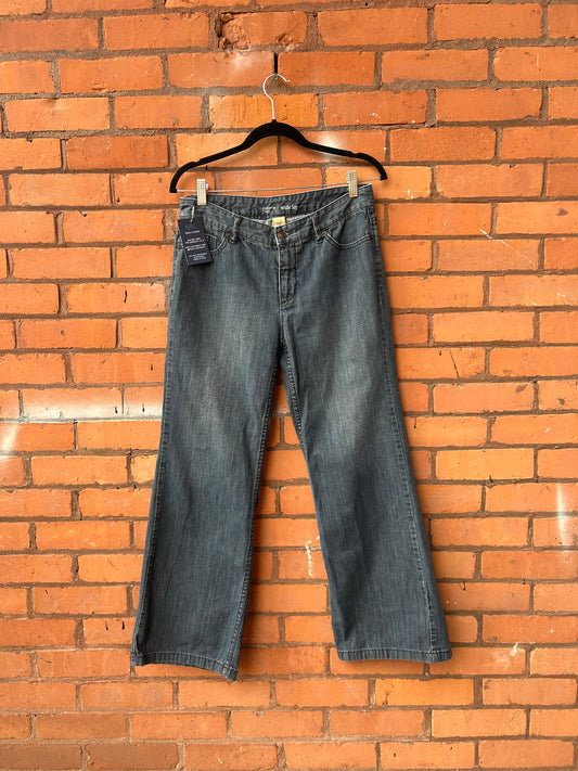 Y2K Vintage Blue Mid Rise Wide Leg Jeans / 30 Waist