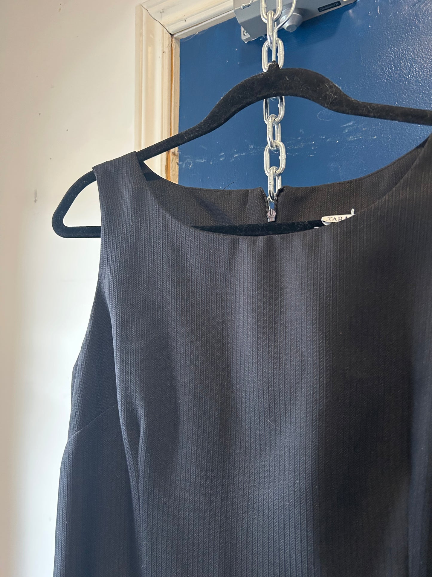 90’s Vintage Black High Neck Dress / Size 14