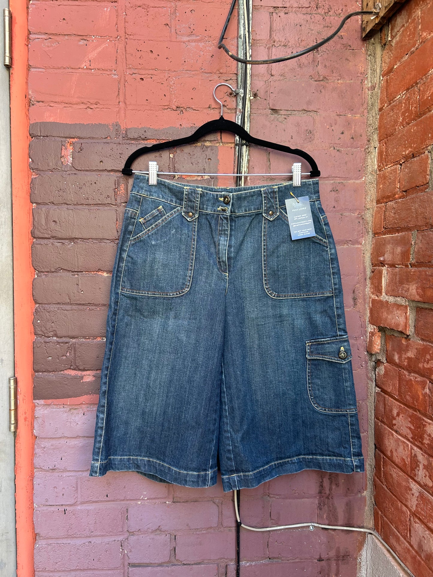 Y2K Vintage Denim Culottes / 32 Waist