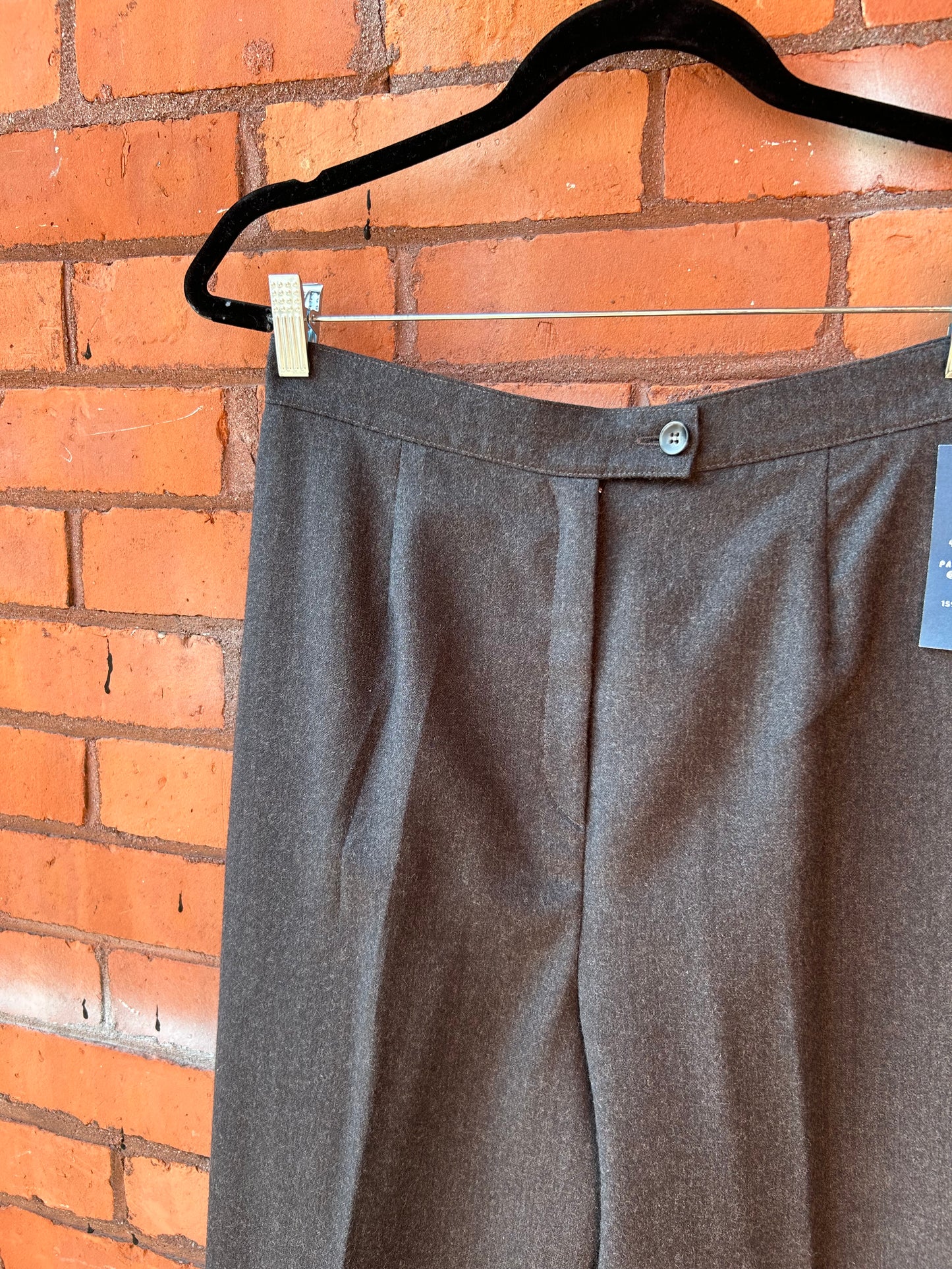 90’s Vintage Charcoal Grey Wool Trousers / 29 Waist