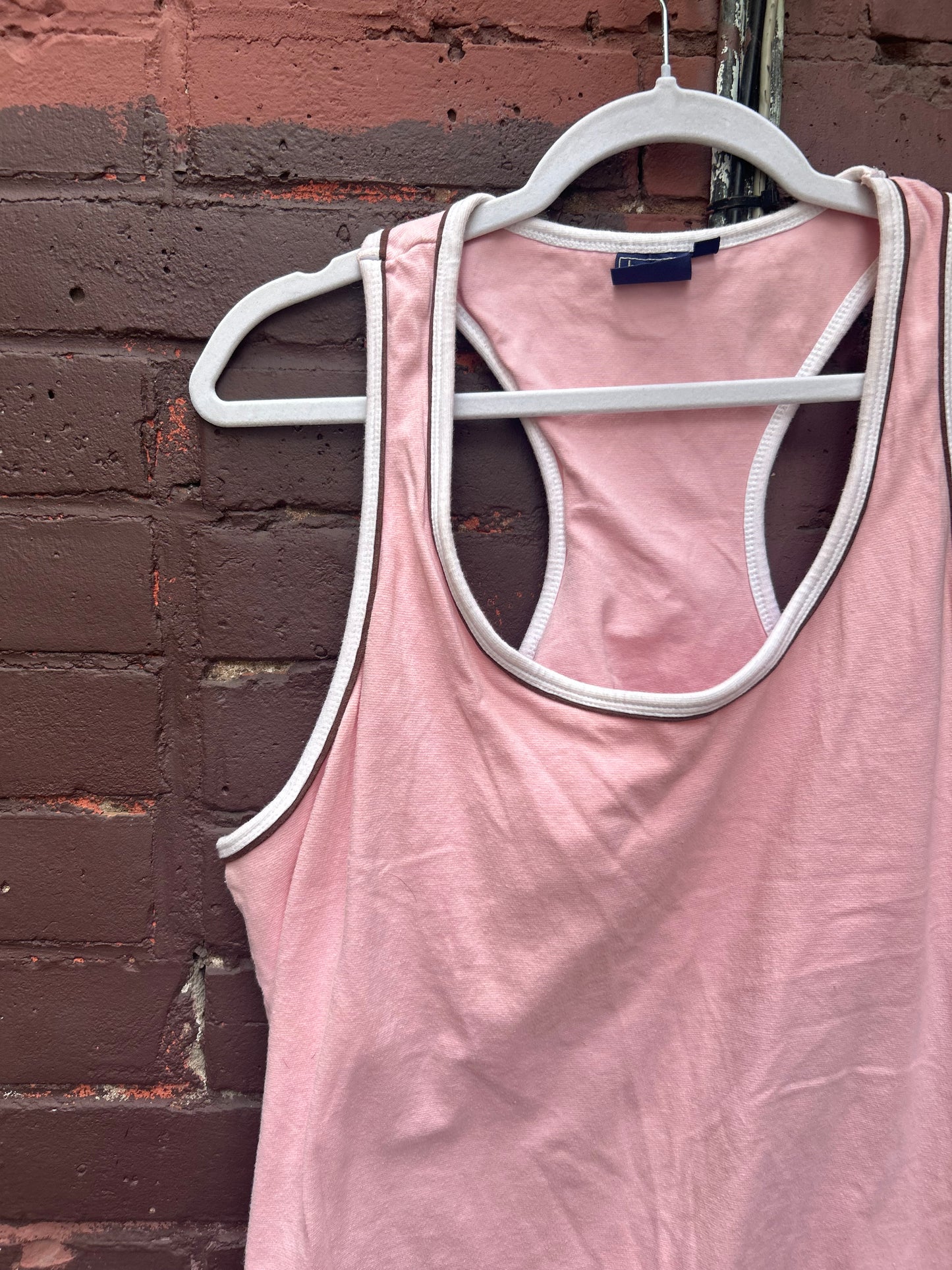 90’s Vintage Pink Racer Back Tank Top / Size XXL