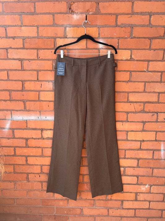 Y2K Vintage Brown Low Rise Wide Leg Trousers / 30 Waist