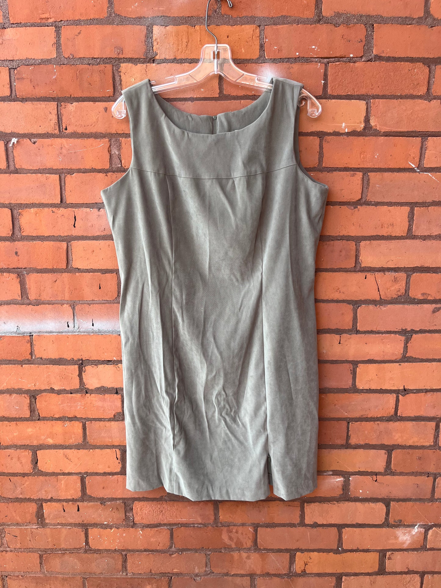 90’s Vintage Sage Green Utility Mini Dress / Size XL