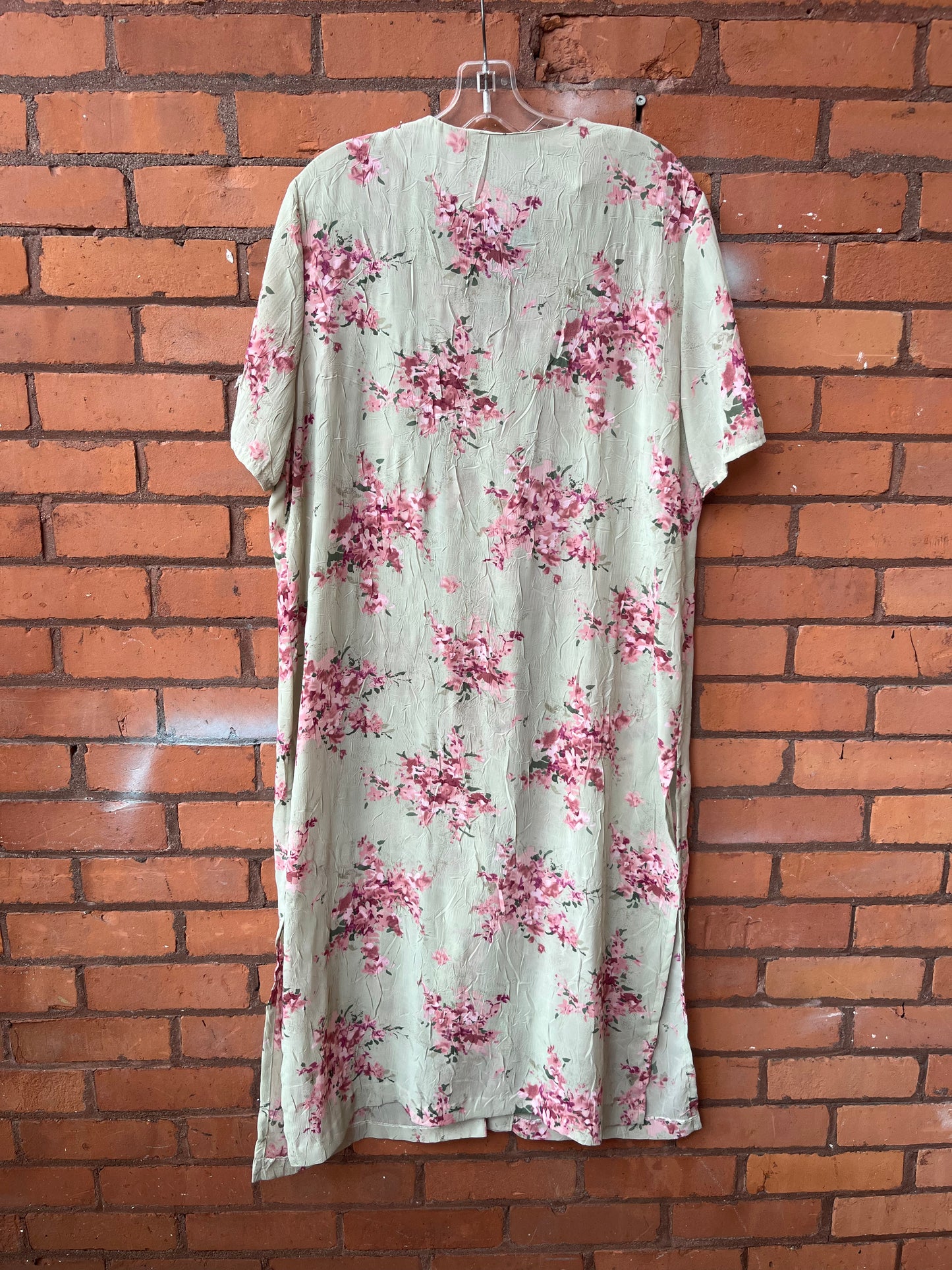 90’s Vintage Sage Green Sheer Duster / Size M - XXL