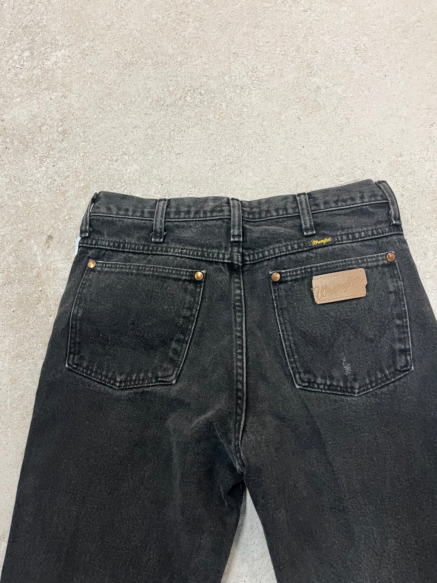 90’s Vintage Wrangler Faded Black Wash Jeans / 29 Waist