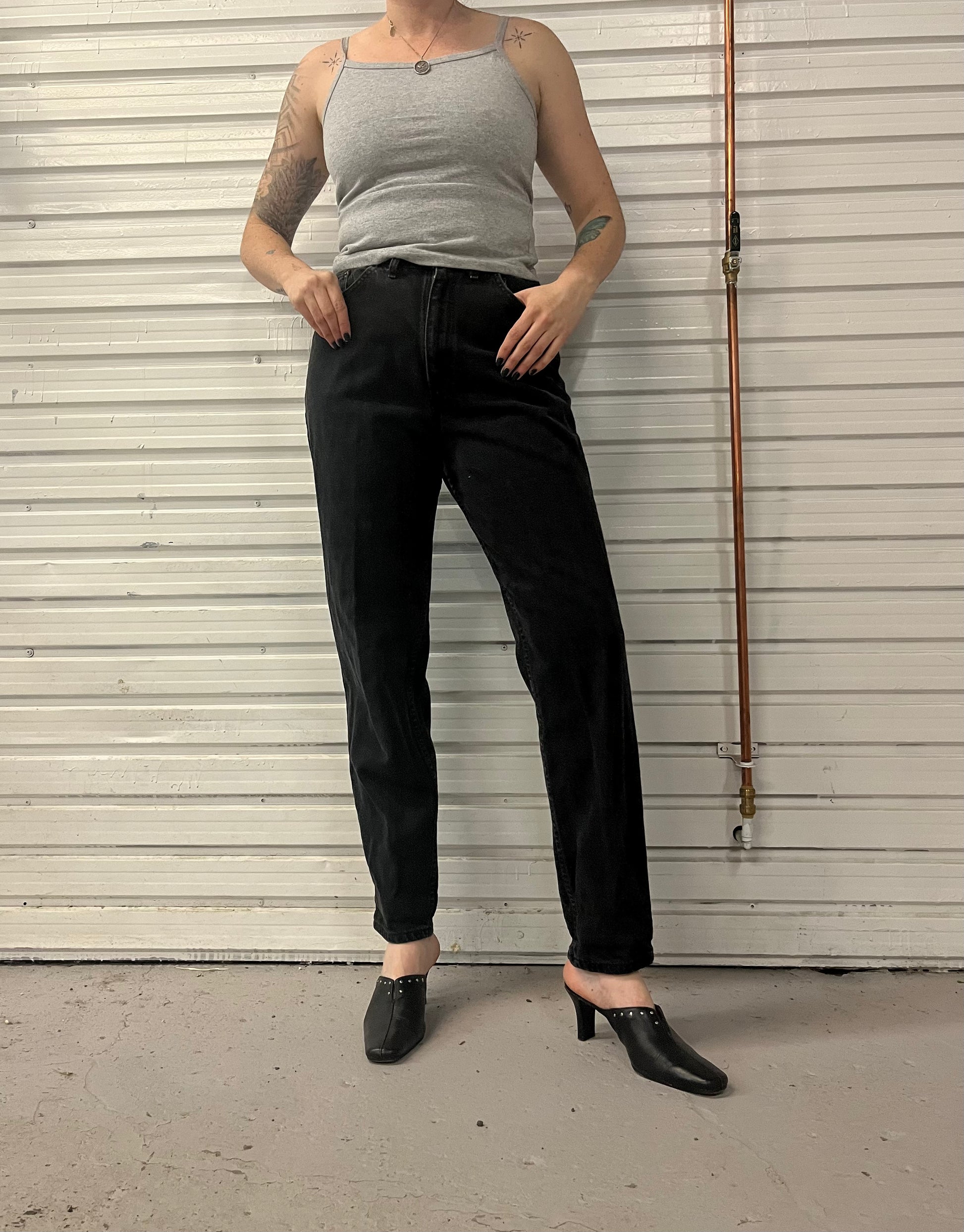 Faded black deals high waisted jeans