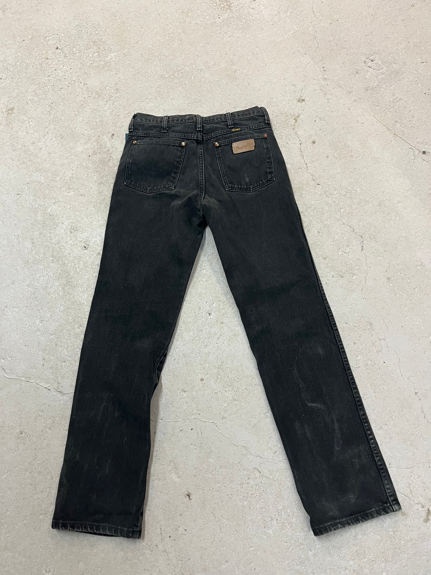 90’s Vintage Wrangler Faded Black Wash Jeans / 29 Waist